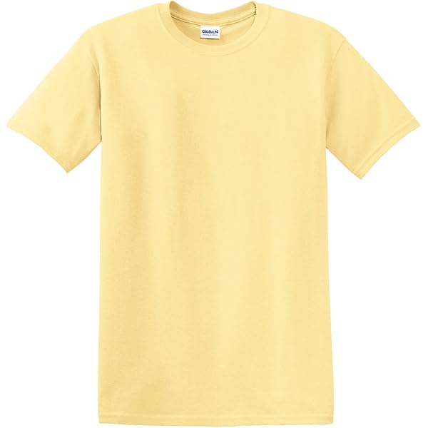 Gildan Mens Heavy Cotton 100% Cotton T-Shirt, Small, Yellow
